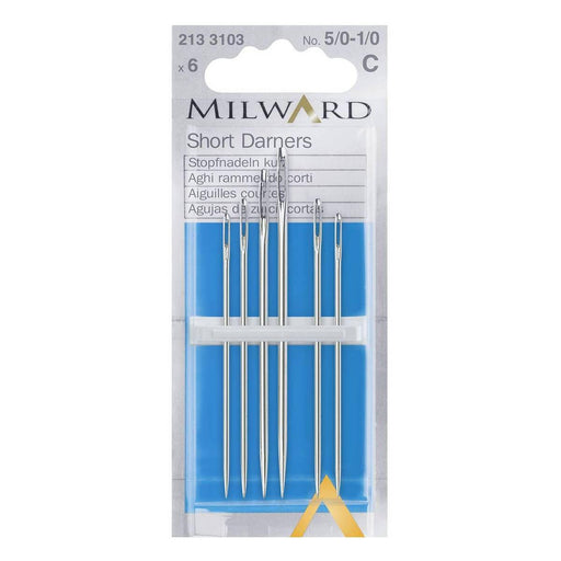 Milward Short Darner Needles - 6 Pack Needles - HobbyJobby