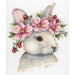 MP Studia Cross Stitch Kit - Rabbit In Flowers MP Studia Cross Stitch Kits - HobbyJobby