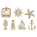 MP Studia Embroidery Decoration Set Sea (7 Pcs) MP Studia Wooden Kits - HobbyJobby