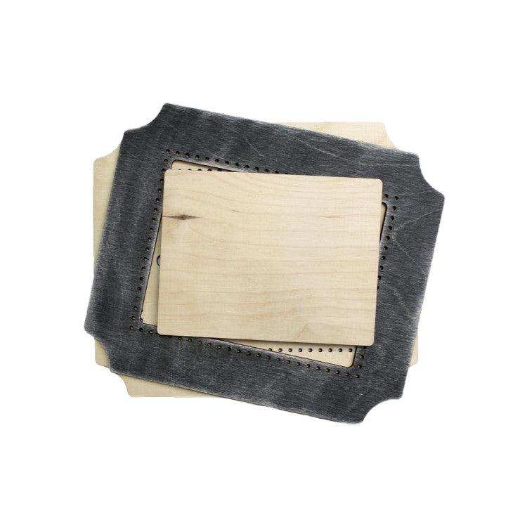 MP Studia Frame Gray-Blue Rectangle Small MP Studia Wooden Kits - HobbyJobby