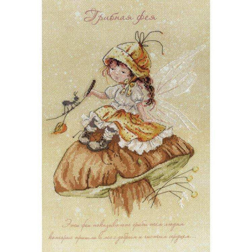 MP Studia Kits on Designer Canvas - Mushroom Fairy MP Studia Cross Stitch Kits - HobbyJobby