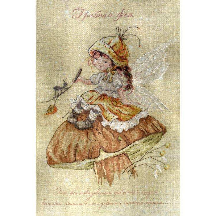 MP Studia Kits on Designer Canvas - Mushroom Fairy MP Studia Cross Stitch Kits - HobbyJobby