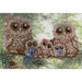 MP Studia Kits on Designer Canvas - Owl Family MP Studia Cross Stitch Kits - HobbyJobby