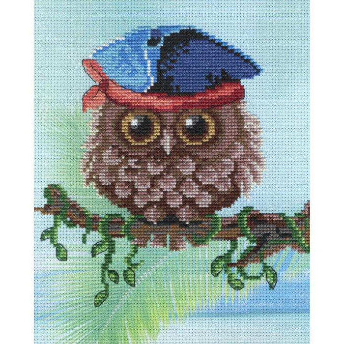 MP Studia Kits on Designer Canvas - Owl - Summer MP Studia Cross Stitch Kits - HobbyJobby