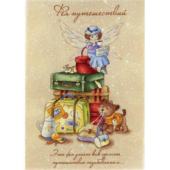 MP Studia Kits on Designer Canvas - Traveling Fairy MP Studia Cross Stitch Kits - HobbyJobby
