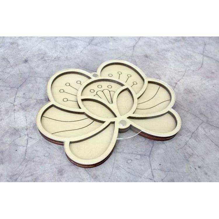 MP Studia Organiser For Beads "Flower" (With Lid) MP Studia Wooden Kits - HobbyJobby