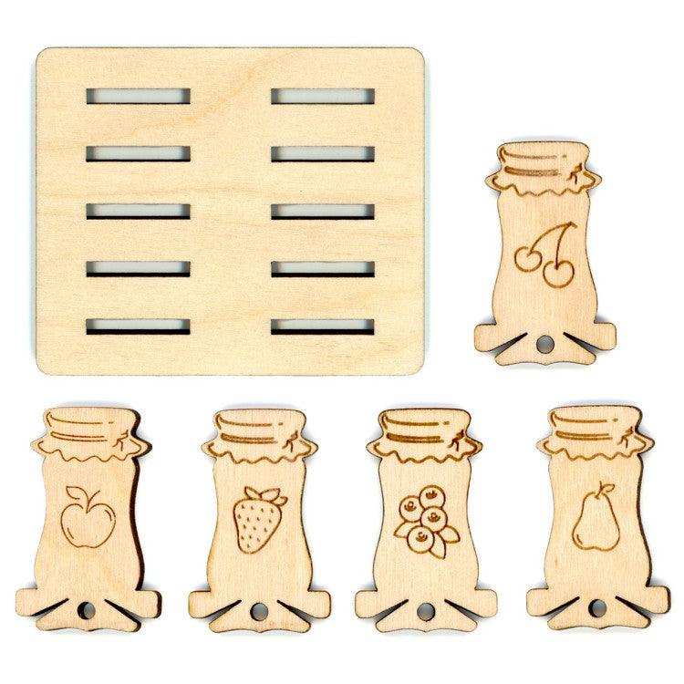 MP Studia Spool Set Jam Jars (10 Pcs) + Holder MP Studia Wooden Kits - HobbyJobby
