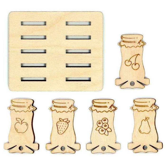 MP Studia Spool Set Jam Jars (10 Pcs) + Holder MP Studia Wooden Kits - HobbyJobby