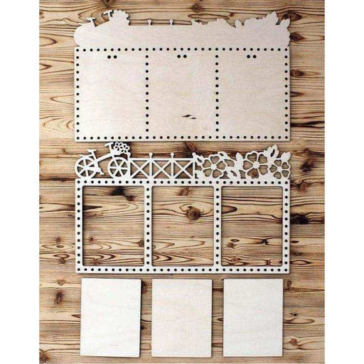 MP Studia Triple Frame "Flowers - Bike" MP Studia Wooden Kits - HobbyJobby