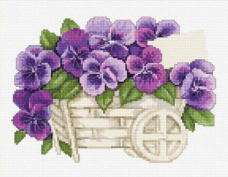 NeedlePoint Kit Luca-S - Pansies, G259 - HobbyJobby