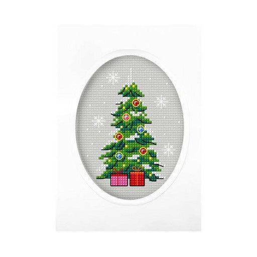 Orchidea Cross Stitch Handmade Card - Christmas Tree Orchidea Cross Stitch Kits - HobbyJobby