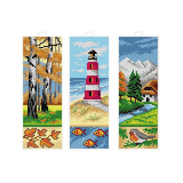 Orchidea Cross Stitch Kit Bookmarks "Lighthouse" Orchidea Cross Stitch Kits - HobbyJobby