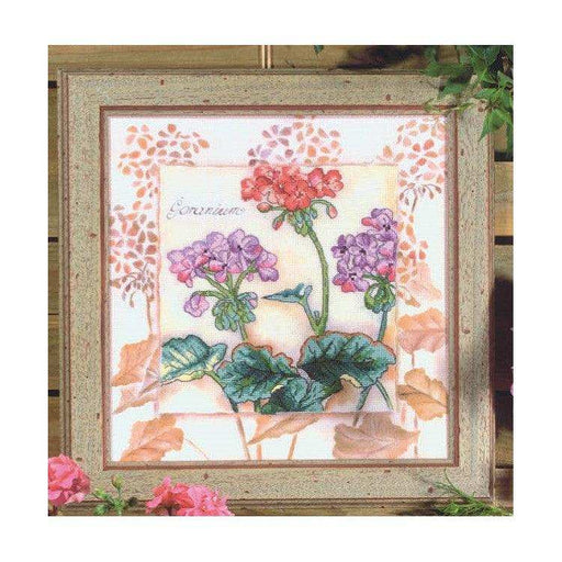 Orchidea Cross Stitch Kit Geranium 27X27 CM Orchidea Cross Stitch Kits - HobbyJobby