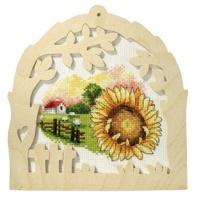 Orchidea Cross Stitch Kit Sunflower With Rural View Orchidea Cross Stitch Kits - HobbyJobby