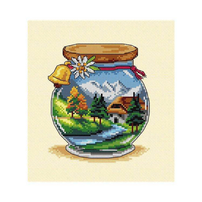 Orchidea Cross Stitch Kit "Vacation Memories Mountains" Orchidea Cross Stitch Kits - HobbyJobby