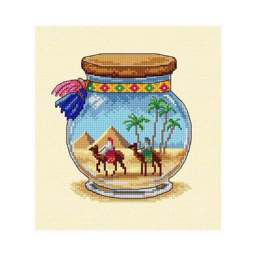 Orchidea Cross Stitch Kit "Vacation Memories Pyramids" Orchidea Cross Stitch Kits - HobbyJobby