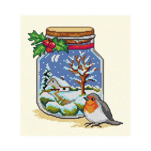 Orchidea Cross-Stitch Kit Winter Jar Orchidea Cross Stitch Kits - HobbyJobby