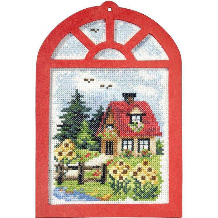 Orchidea Cross Stitch Kit With Frame Summer Possession 13,5X19 CM Orchidea Cross Stitch Kits - HobbyJobby