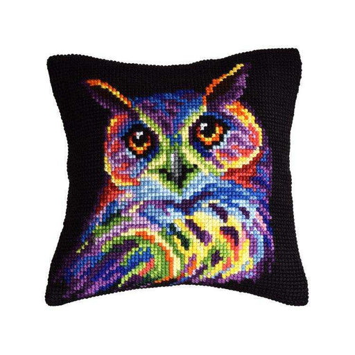 Orchidea Cushion Kit For Embroidery Colorful Owl 40X40 CM Orchidea Cushion Kits - HobbyJobby