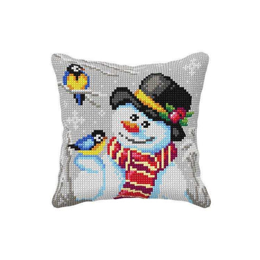 Orchidea Cushion Kit For Embroidery "Snowman" 40/40Cm CM Orchidea Cushion Kits - HobbyJobby