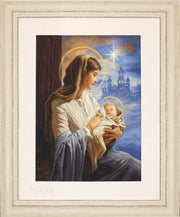 Petit Point Kit Luca-S - Saint Mary and The Child, GOLD Collection, G617 Petit Point Kits - HobbyJobby