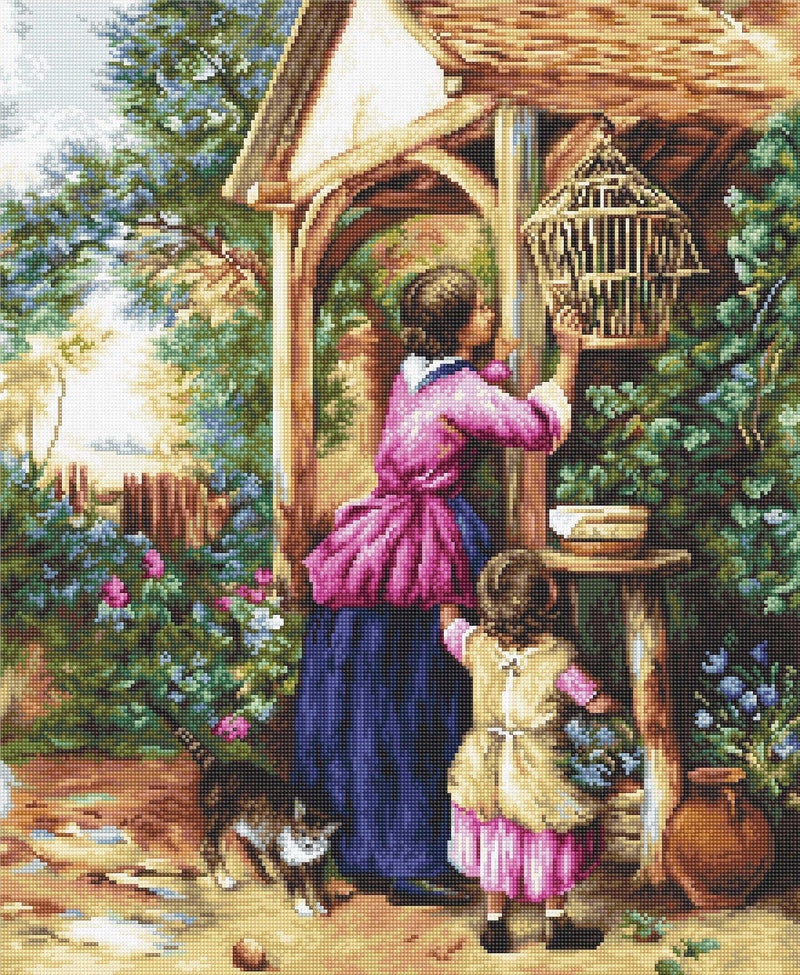 Petit Point Kit Luca-S - The Bird Cage, G583 Petit Point Kits - HobbyJobby