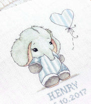Pillow Cross Stitch Kit Luca-S - Baby Boy, PB187 Cushion Kits - HobbyJobby