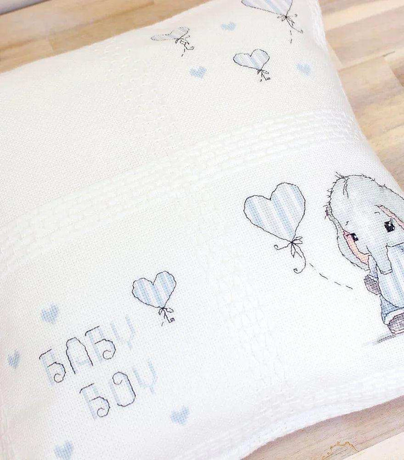 Pillow Cross Stitch Kit Luca-S - Baby Boy, PB187 Cushion Kits - HobbyJobby
