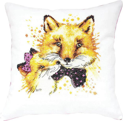 Pillow Cross Stitch Kit Luca-S - Foxes, PB134 Cushion Kits - HobbyJobby