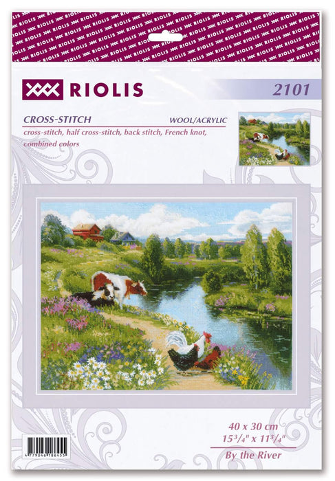 Riolis Cross Stitch Kit - By the River Cross Stitch Kits - HobbyJobby