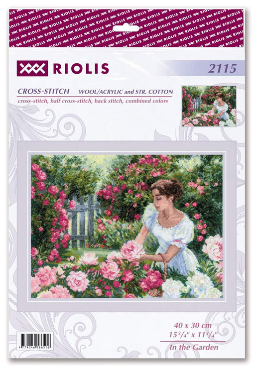 Riolis Cross Stitch Kit - In the Garden Cross Stitch Kits - HobbyJobby