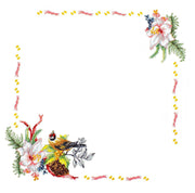 Table Topper - Cross Stitch Kit Table Cloth, FM026 Tablecloth Kits - HobbyJobby