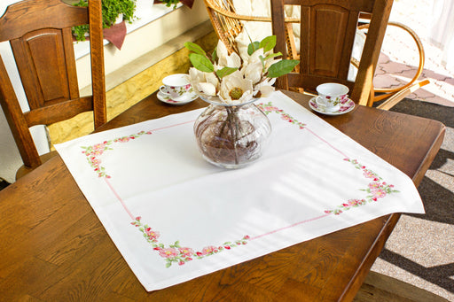 Table Topper - Cross Stitch Kit Table Cloth Tablecloth Kits - HobbyJobby