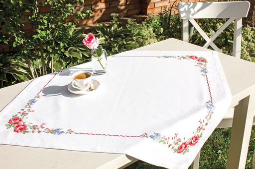Table Topper - Cross Stitch Kit Table Cloth Tablecloth Kits - HobbyJobby