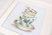 Themed Tea Cups - Turquoise - HobbyJobby